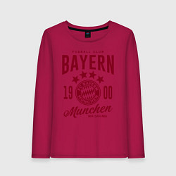 Лонгслив хлопковый женский Bayern Munchen 1900, цвет: маджента