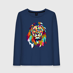 Лонгслив хлопковый женский Lion Art, цвет: тёмно-синий