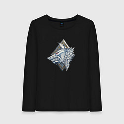 Лонгслив хлопковый женский Space Wolves, цвет: черный