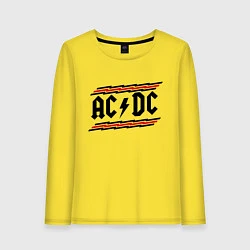Лонгслив хлопковый женский AC/DC Voltage, цвет: желтый