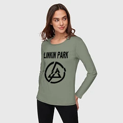 Лонгслив хлопковый женский Linkin Park, цвет: авокадо — фото 2