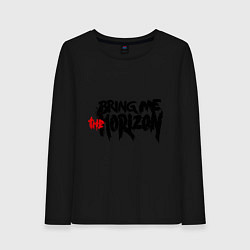 Лонгслив хлопковый женский Bring me the horizon, цвет: черный