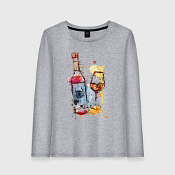 Лонгслив хлопковый женский Винишко, цвет: меланж