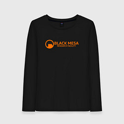 Лонгслив хлопковый женский Black Mesa: Research Facility, цвет: черный