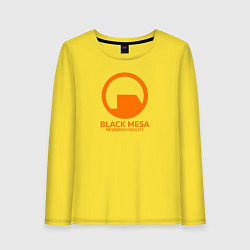 Лонгслив хлопковый женский Black Mesa: Research Facility, цвет: желтый