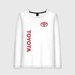 Лонгслив хлопковый женский TOYOTA, цвет: белый
