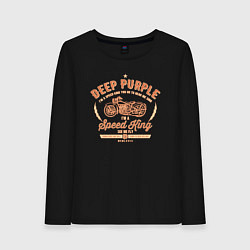 Лонгслив хлопковый женский Deep Purple: Speed King, цвет: черный