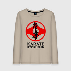 Лонгслив хлопковый женский Karate Kyokushin, цвет: миндальный