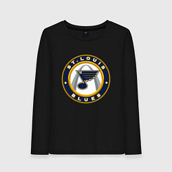 Лонгслив хлопковый женский St Louis Blues, цвет: черный