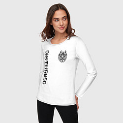 Лонгслив хлопковый женский DISTURBED, цвет: белый — фото 2