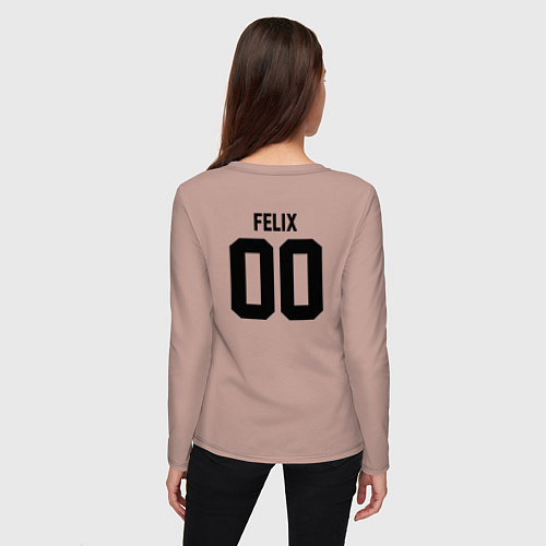 Женский лонгслив STRAY KIDS FELIX / Пыльно-розовый – фото 4