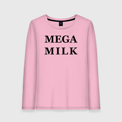 Лонгслив хлопковый женский Billie Eilish: Mega Milk, цвет: светло-розовый