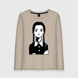 Женский лонгслив Wednesday Addams