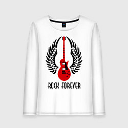 Лонгслив хлопковый женский Rock forever, цвет: белый