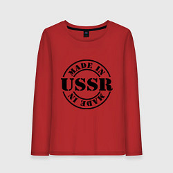 Лонгслив хлопковый женский Made in USSR, цвет: красный
