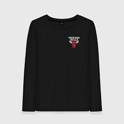 Лонгслив хлопковый женский CHICAGO BULLS, цвет: черный