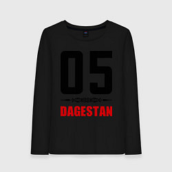 Лонгслив хлопковый женский 05 Dagestan, цвет: черный