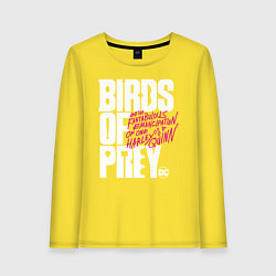 Лонгслив хлопковый женский Birds of Prey logo, цвет: желтый