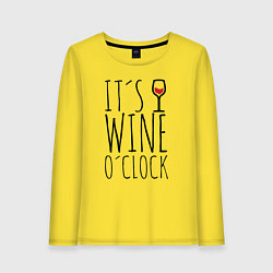 Лонгслив хлопковый женский Wine O'clock, цвет: желтый