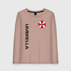 Лонгслив хлопковый женский UMBRELLA CORP, цвет: пыльно-розовый