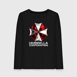 Лонгслив хлопковый женский UMBRELLA CORP, цвет: черный