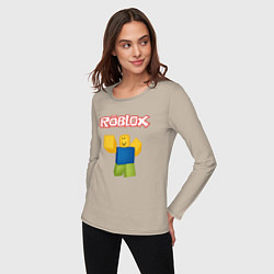 Лонгслив хлопковый женский ROBLOX, цвет: миндальный — фото 2