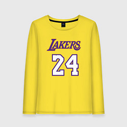 Лонгслив хлопковый женский Lakers 24, цвет: желтый