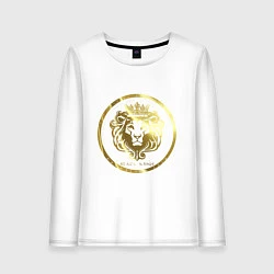 Лонгслив хлопковый женский Golden lion, цвет: белый
