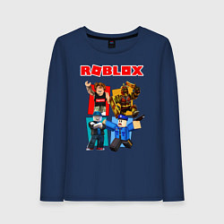 Лонгслив хлопковый женский ROBLOX, цвет: тёмно-синий