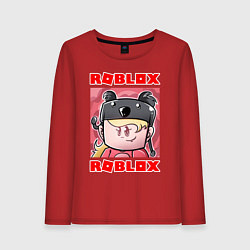 Лонгслив хлопковый женский ROBLOX, цвет: красный