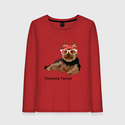 Женский лонгслив Yorkshire terrier mom