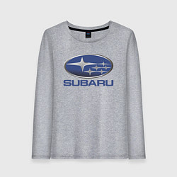 Лонгслив хлопковый женский SUBARU, цвет: меланж