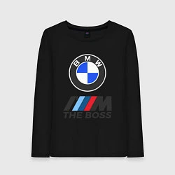 Лонгслив хлопковый женский BMW BOSS, цвет: черный