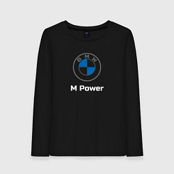 Лонгслив хлопковый женский BMW M Power, цвет: черный
