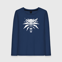 Лонгслив хлопковый женский Ведьмак, цвет: тёмно-синий