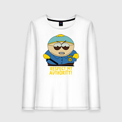 Лонгслив хлопковый женский South Park, Эрик Картман, цвет: белый