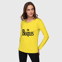 Лонгслив хлопковый женский The Beatles, цвет: желтый — фото 2