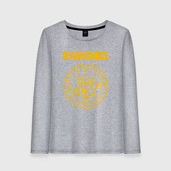 Лонгслив хлопковый женский RAMONES, цвет: меланж