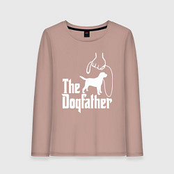 Лонгслив хлопковый женский The Dogfather - пародия, цвет: пыльно-розовый