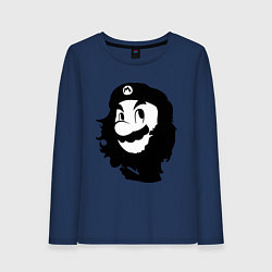 Лонгслив хлопковый женский Che Mario, цвет: тёмно-синий
