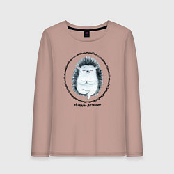 Лонгслив хлопковый женский Йожик, цвет: пыльно-розовый