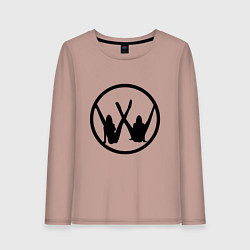 Лонгслив хлопковый женский Volkswagen Z, цвет: пыльно-розовый