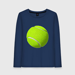 Лонгслив хлопковый женский Теннис, цвет: тёмно-синий