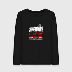 Лонгслив хлопковый женский FC Bayern Munchen Skyline 2022, цвет: черный