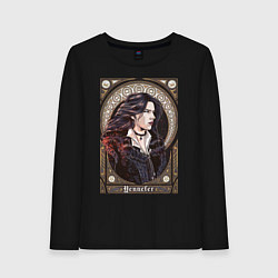 Лонгслив хлопковый женский The Witcher, Yennefer, цвет: черный