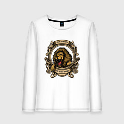 Лонгслив хлопковый женский Лев делает выводы, цвет: белый