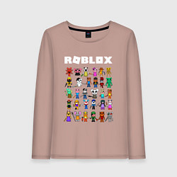 Лонгслив хлопковый женский ROBLOX PIGGY, цвет: пыльно-розовый