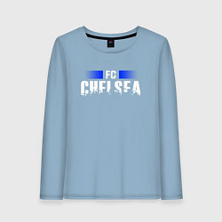 Лонгслив хлопковый женский FC Chelsea цвета мягкое небо — фото 1