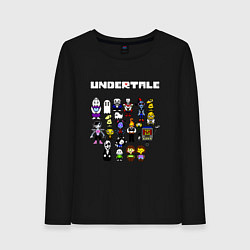 Лонгслив хлопковый женский UNDERTALE, цвет: черный