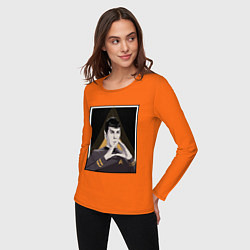 Лонгслив хлопковый женский Spock Z, цвет: оранжевый — фото 2